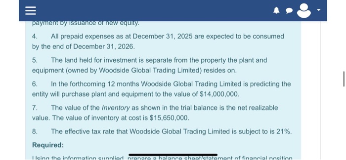 statements. The financial period of the company is from January 1 to
