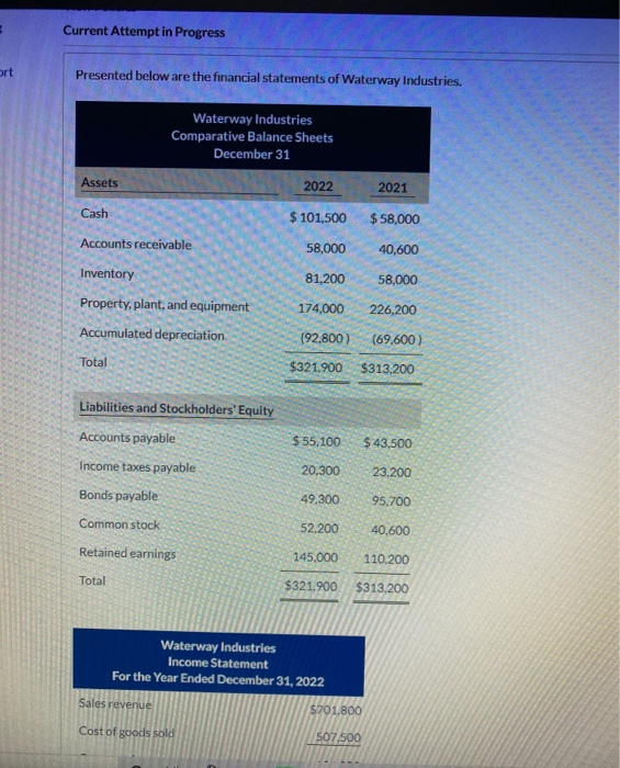  Current Attempt in Progress Current Attempt in Progress ort Presented below