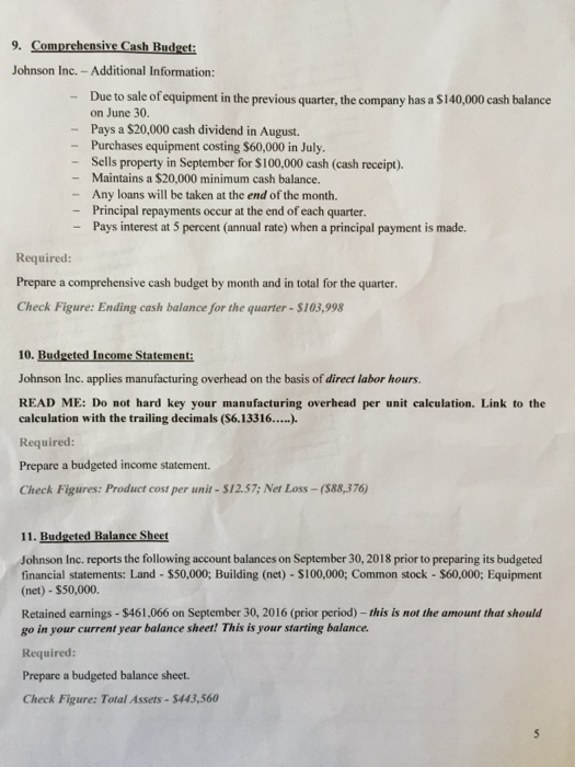  Have 1-8 done. Need help with 9-11. Also if possible help