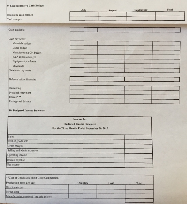 with the blanks on the 1-8 (i.e. 4-accounts payable, 8- accounts receivable)