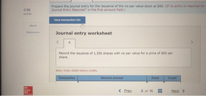 and direction of the effect for the issuance of the no-par value