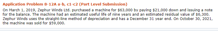  I want to know the answer for this.. Application Problem 8-12A