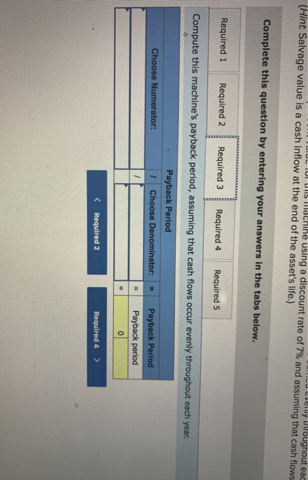 needs to buy a new machine a a $503,000 cost with an