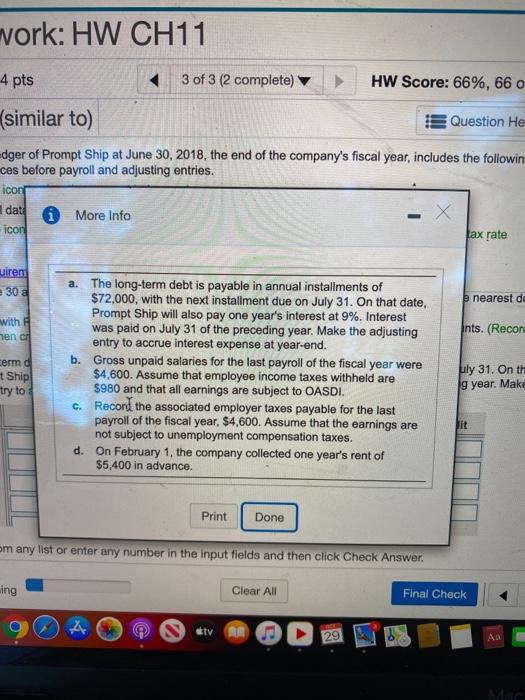 Prompt Ship will also pay one year's interest at 9%. Interest was