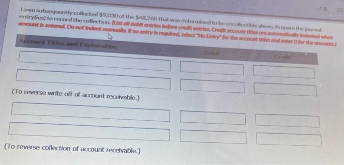 0-30 days Accounts Receivable Estimated Pronto Uncollectie $729,000 2% 306,000 31-60 days