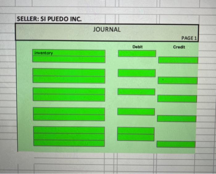 journalize the 4 transactions below using Journal (see tabs below) BUYER and