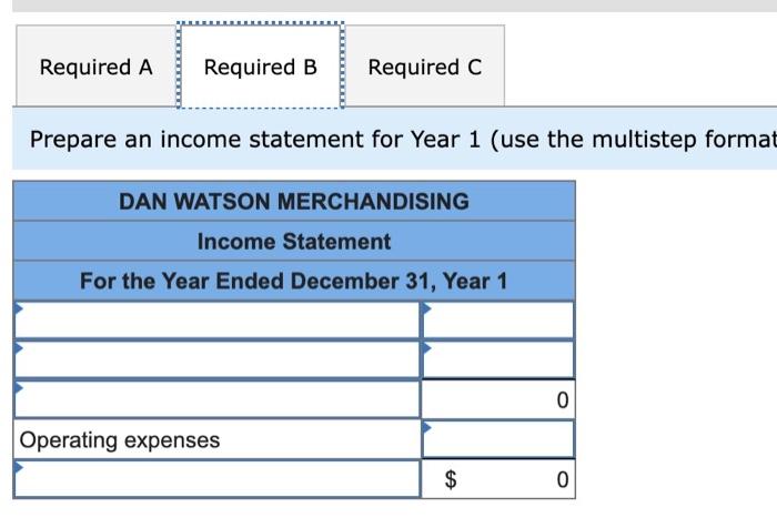 on financial statements: Perpetual system LO 3-1 Dan Watson started a small