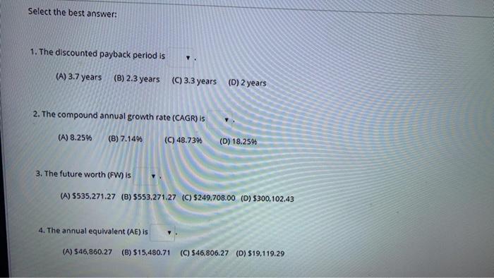 ($) Annual Labor Cost (5) Annual Maintenance Cost (5) Other Annual Costs