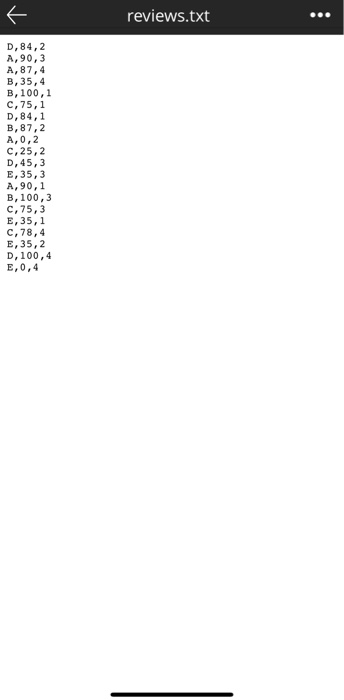 Write an assembly language program that reads move review information from a