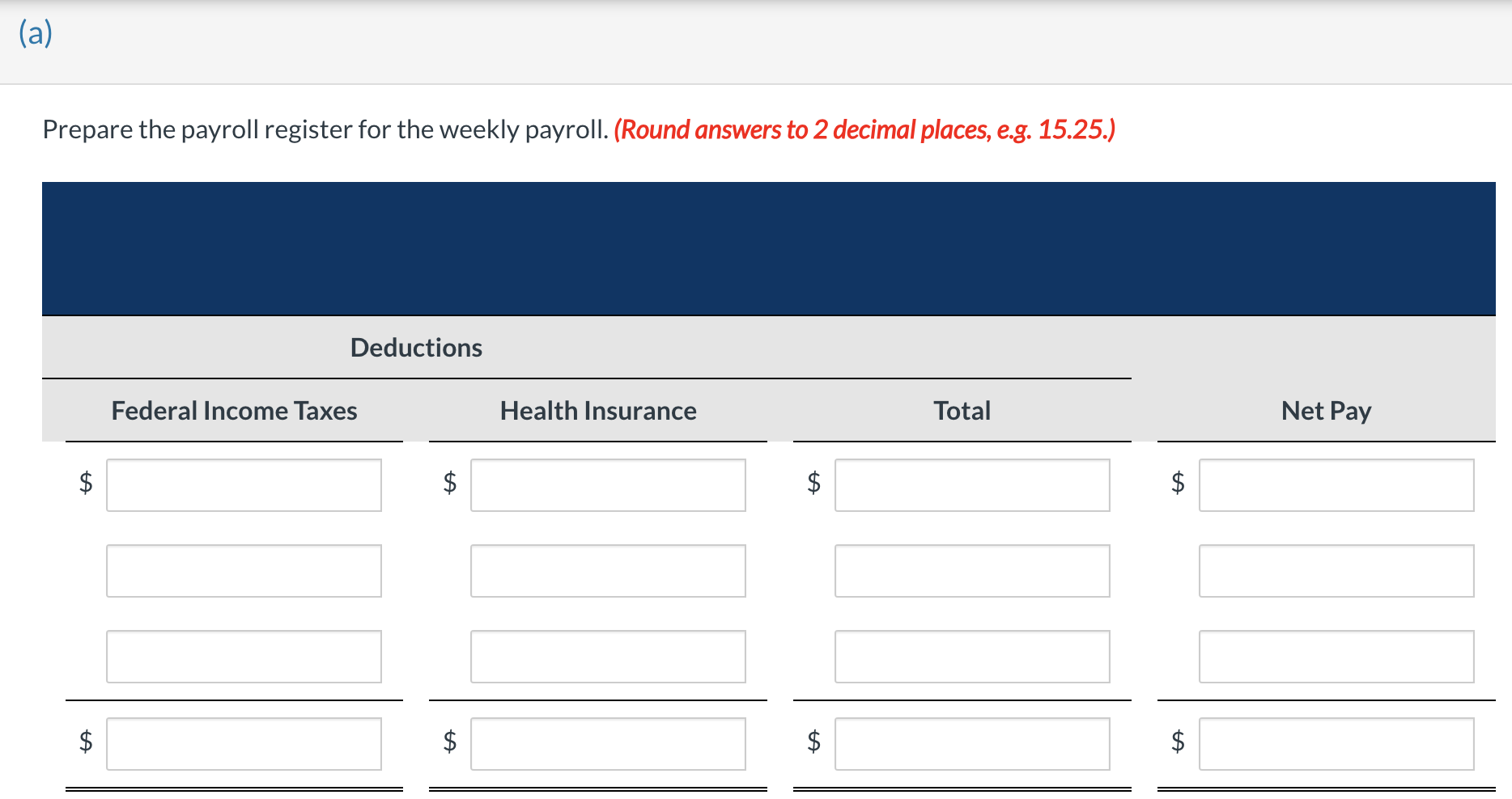 per week. FICA taxes are 7.65% on the first $132,900 of gross