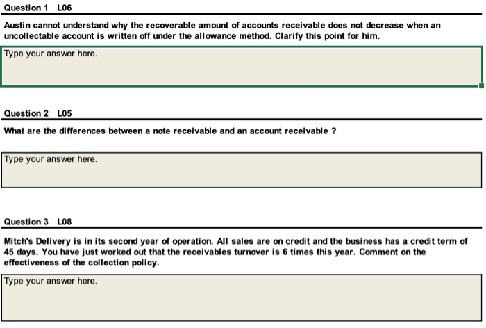  Thx for help! Question 1 L06 Austin cannot understand why the
