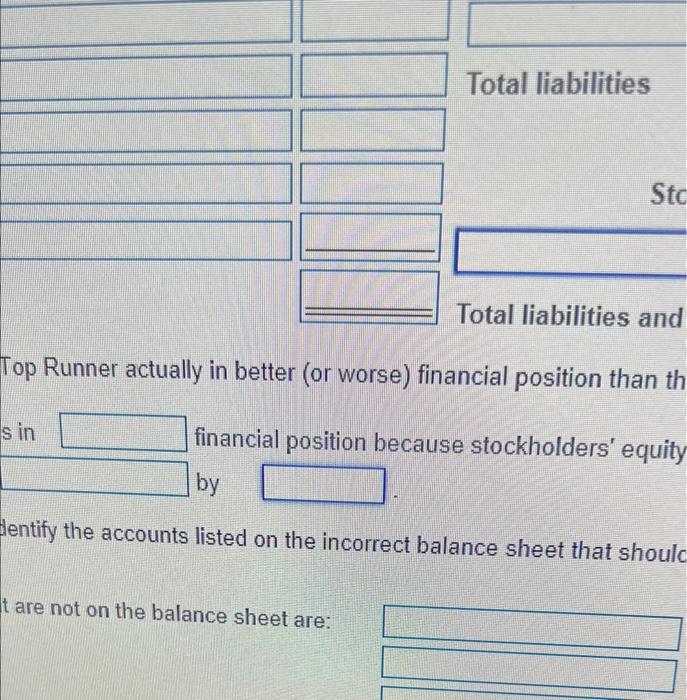 stockholders' equity section of the balance sheet. If an input fiold is