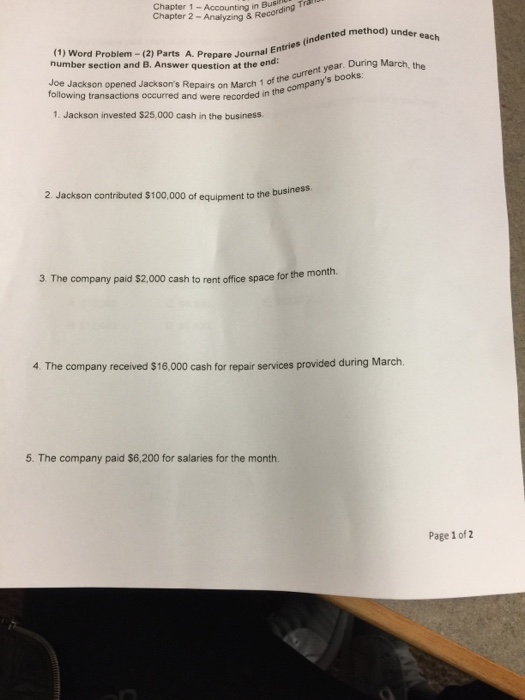 Chapter 1 - Accounting in Bing 2 -Analyzing 8 r each