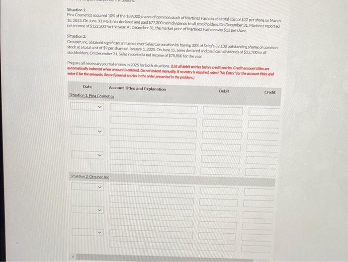 please put the calculations in excel spreadsheet Stustion 1 : Pina