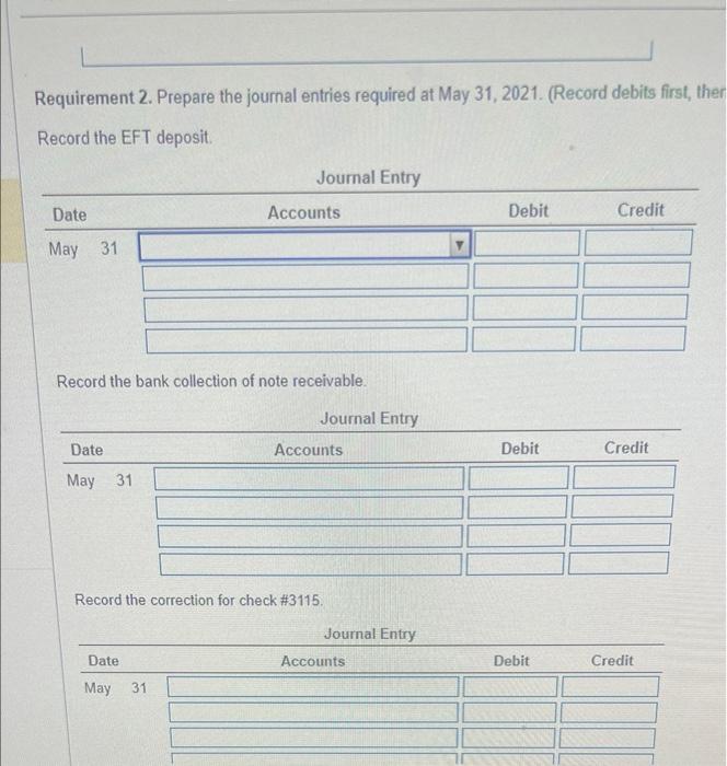 the bank statement) (Click the icon to view the additional data fo