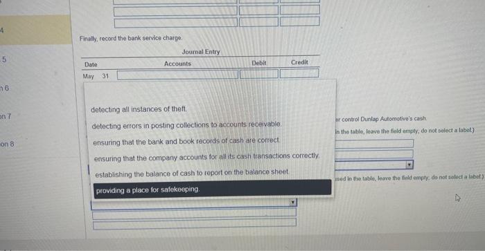 credits. Exclude explanations from all journal entrios.) Record the EFT deposit. Requirement