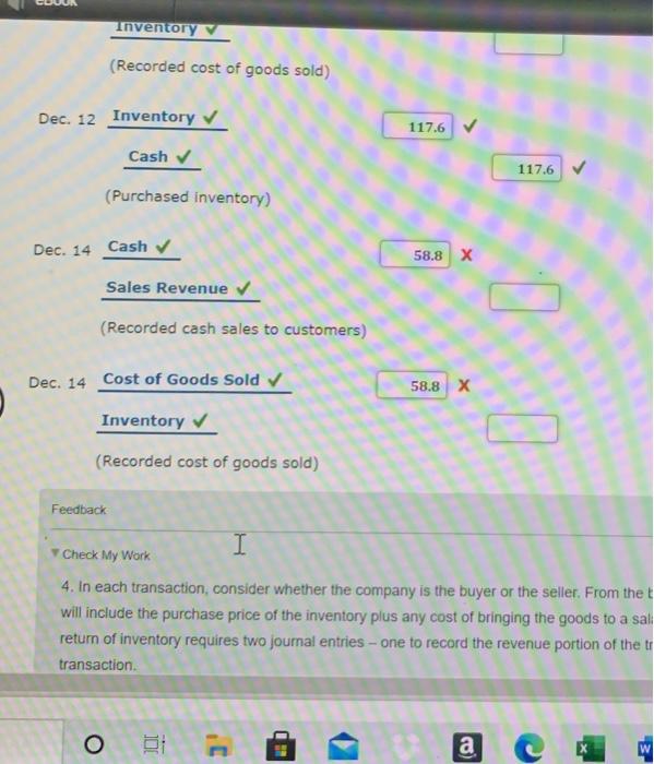 inventory Purchase 1, Dec. 2 Purchase 2, Dec. 5 $5.00 8.80 9.05
