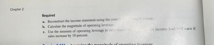 from the records of Joel Company, a merchandising firm: JOEL COMPANY Income