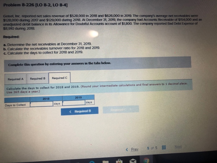 net recevables were $128,000 during 2017 and $129,000 during 2018. At December