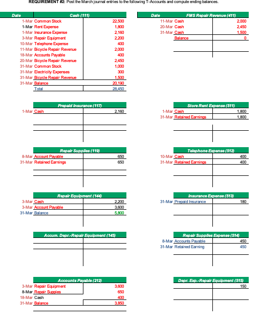 Mach fransactions in the Genera Joumal below. Remember that Debits must equa