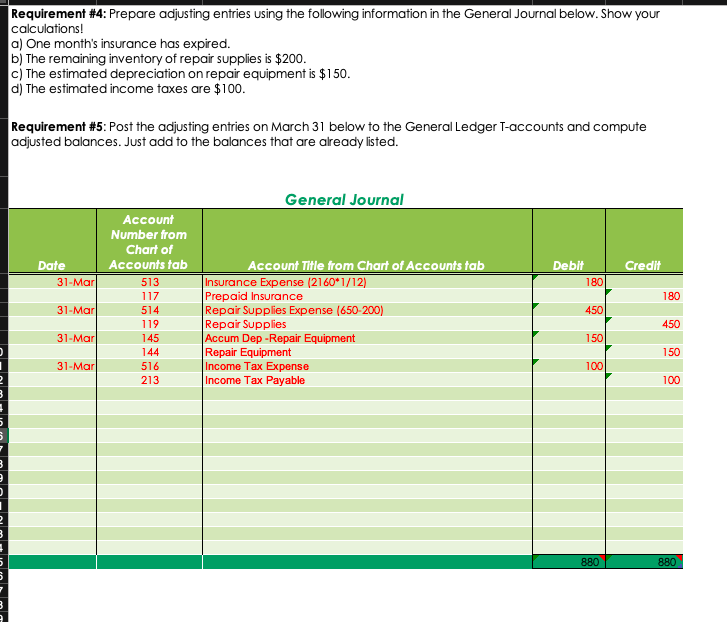 print your General Journal to complete Requirement #2 on the General Ledger
