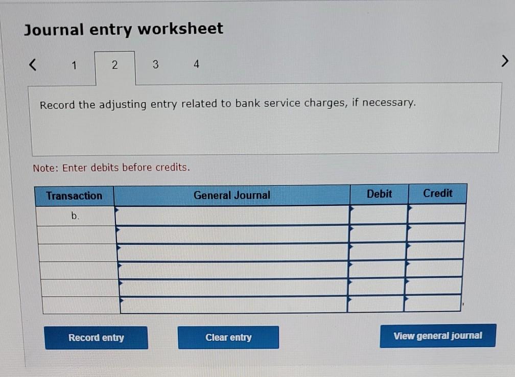 journal entry 4 Required information (The following information applies to the questions