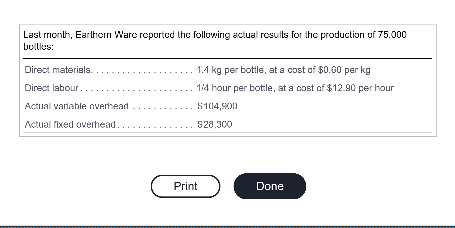 does this tell management? Identify the formula labels and compute the overhead