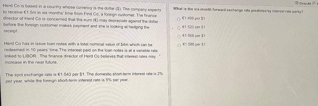 Herd Co is based in a country whose currency is the