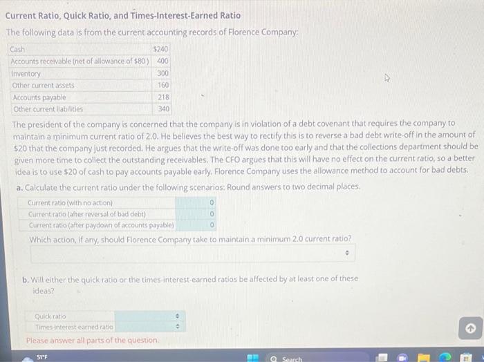 from the current accounting records of fonence Confury to accouri for bad