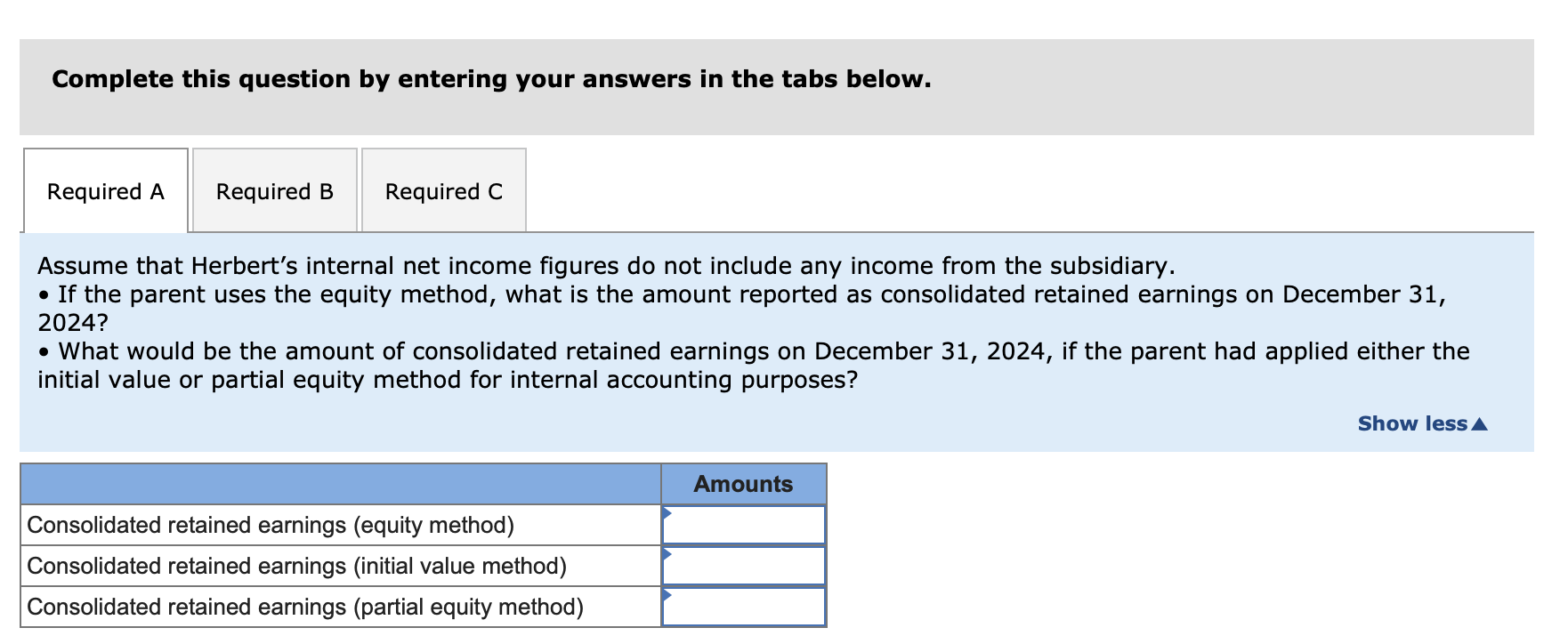 stock on January 1, 2023, for $604,000 in cash. Annual excess amortization