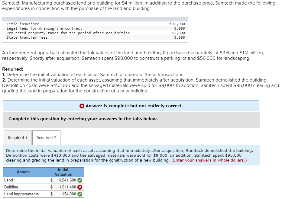 Need help with Requirement 2, building please. thank you. Samtech Manufacturing purchased