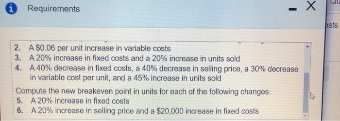 Consider each case separately: 1. a. What is the current annual operating