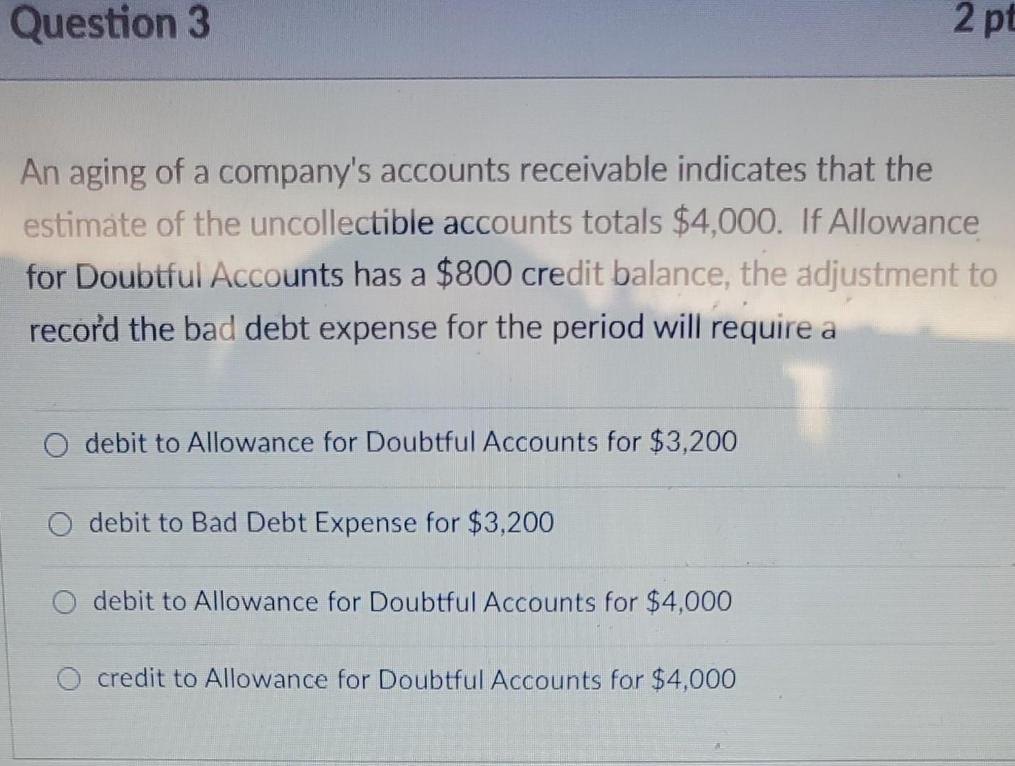 $5,500; and sales for the year total $3,500,000. Bad debt expense is