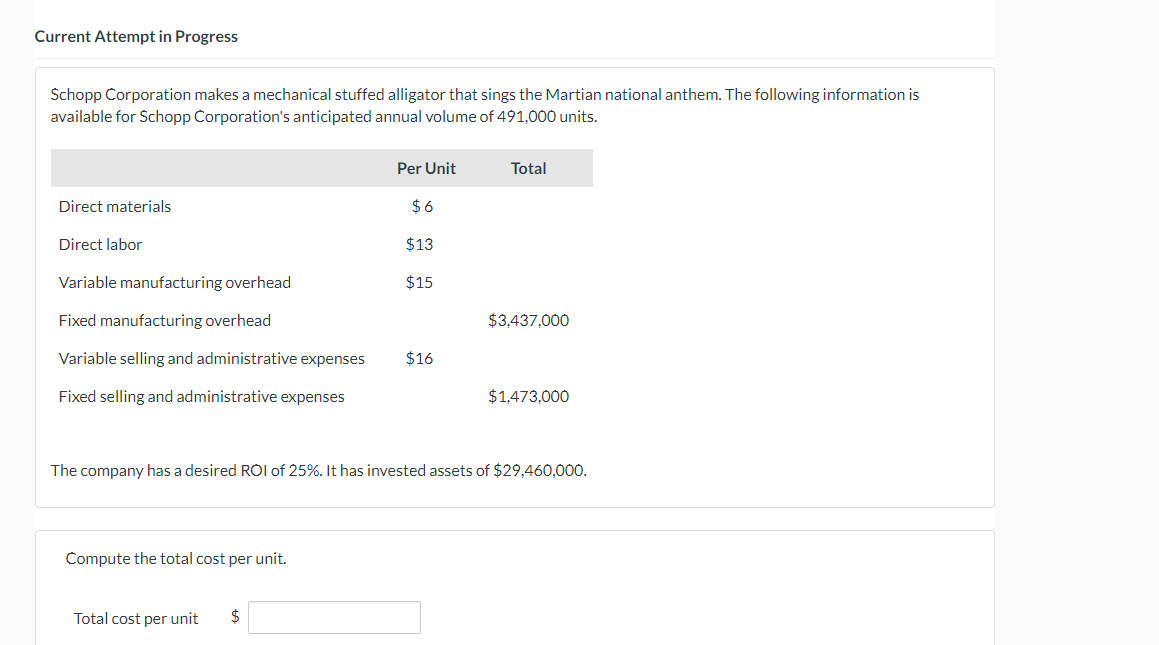  Current Attempt in Progress Schopp Corporation makes a mechanical stuffed alligator