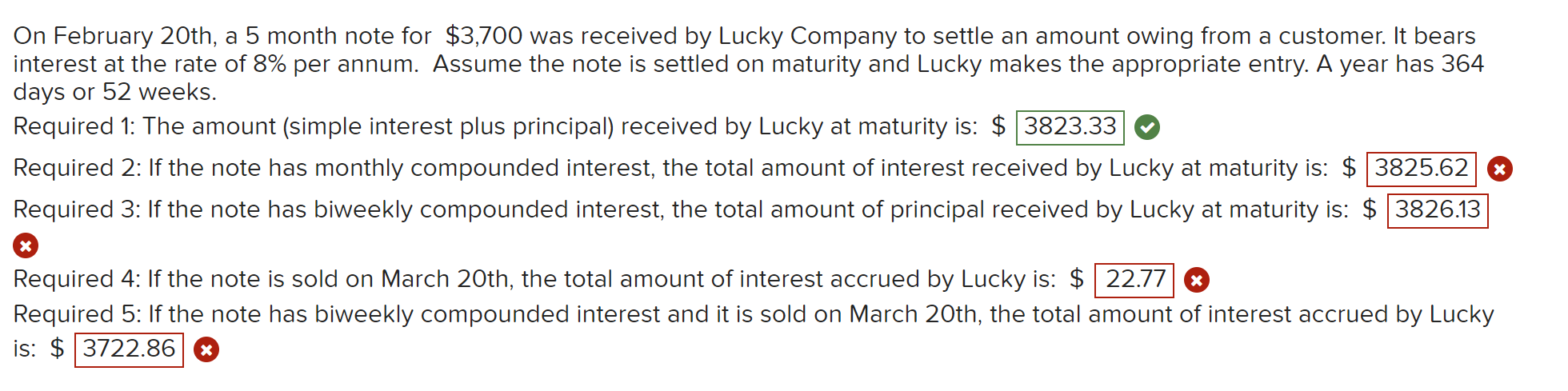 Please help me solve required 2-5. On February 20th, a 5 month