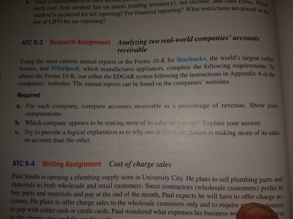  b. Have a representative or ercisecuon and cash tlows method is