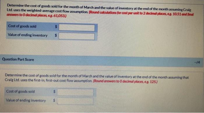 Policies Current Attempt in Progress Craig Ltd. began the month of March