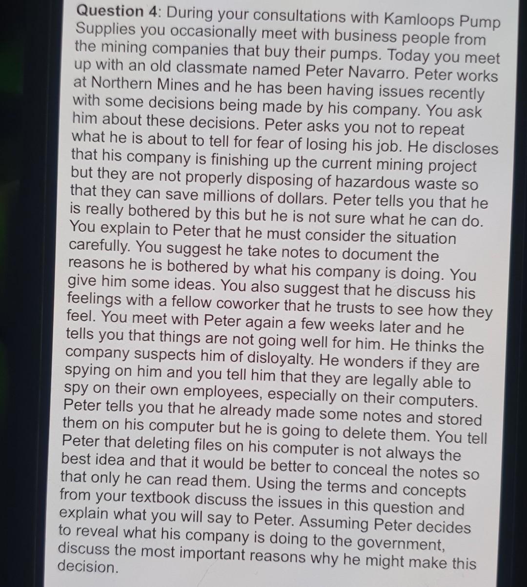  please answer this question in 250 words only Question 4: During