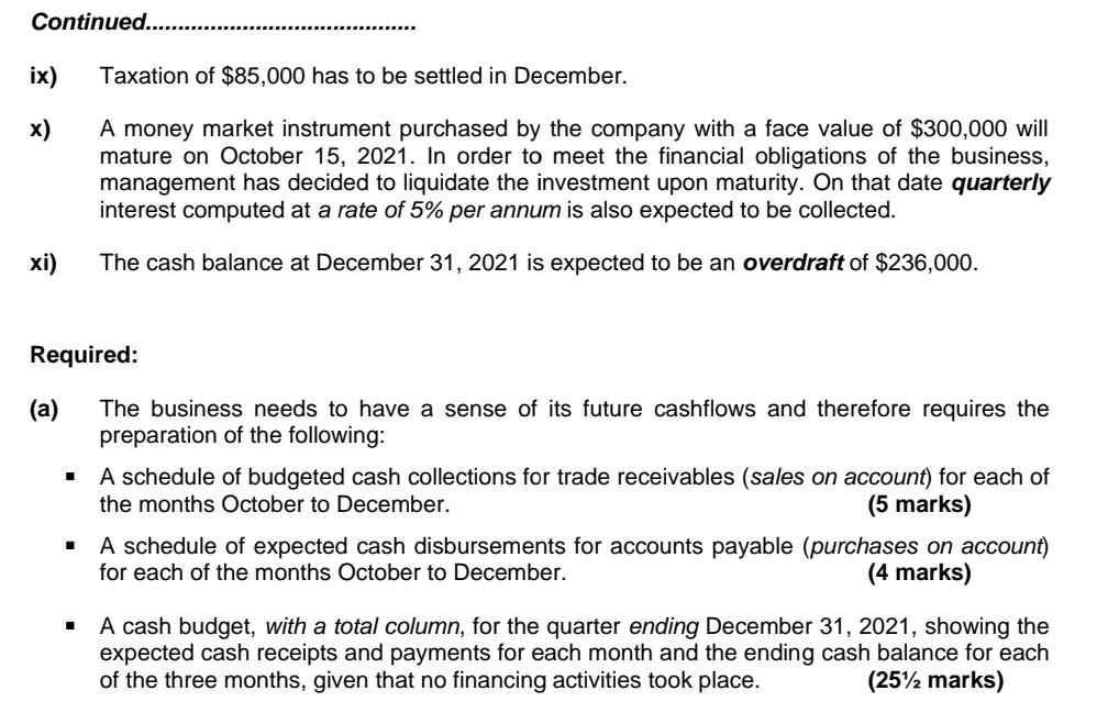 and label columns e.g "cash budget" "for the year ending" 1 and
