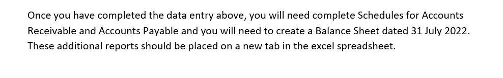 Ledger accounts as required. (The transactions below include previous transactions that you