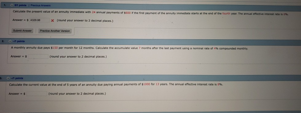 please explain exercises 1,2 3. thanks 1. 001 points I Prevo