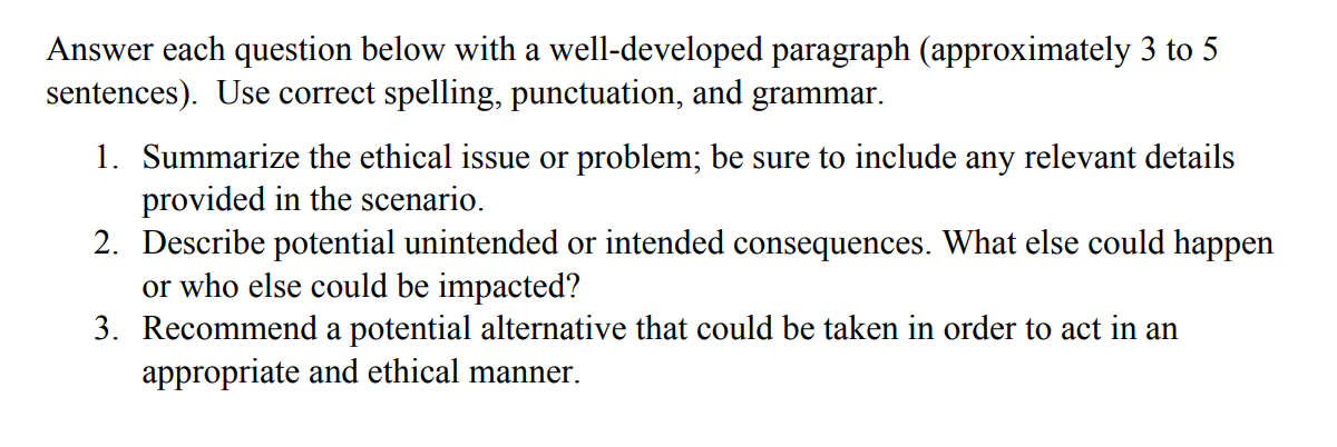  Answer each question below with a well-developed paragraph (approximately 3 to