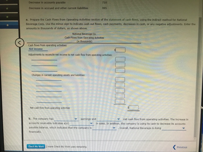 derived from the income statement and balance sheet of National Beverage Corp.