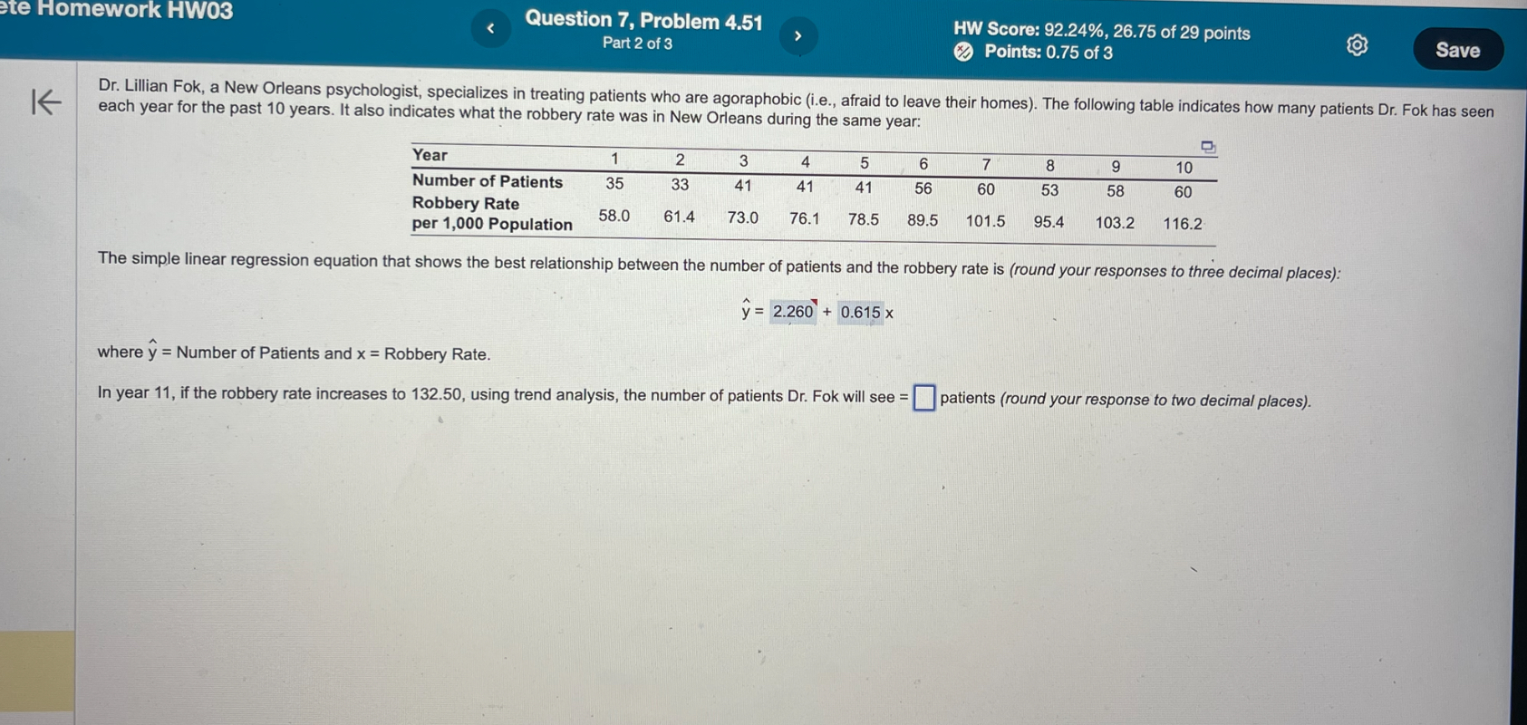  Please help me solve this problem and please show your work.