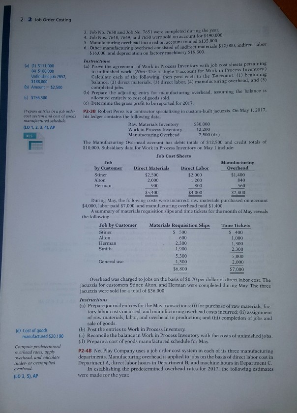 1 PROBLEMS: SET B P2-1B Pedriani Company uses a job order cost