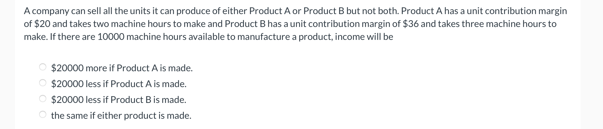 costs of $400000. Bramble's margin of safety ratio is 56%. 44\%. 125\%.