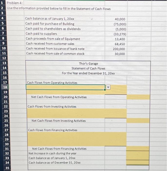 of Building Cash paid to shareholders as dividends Cash paid to suppliers