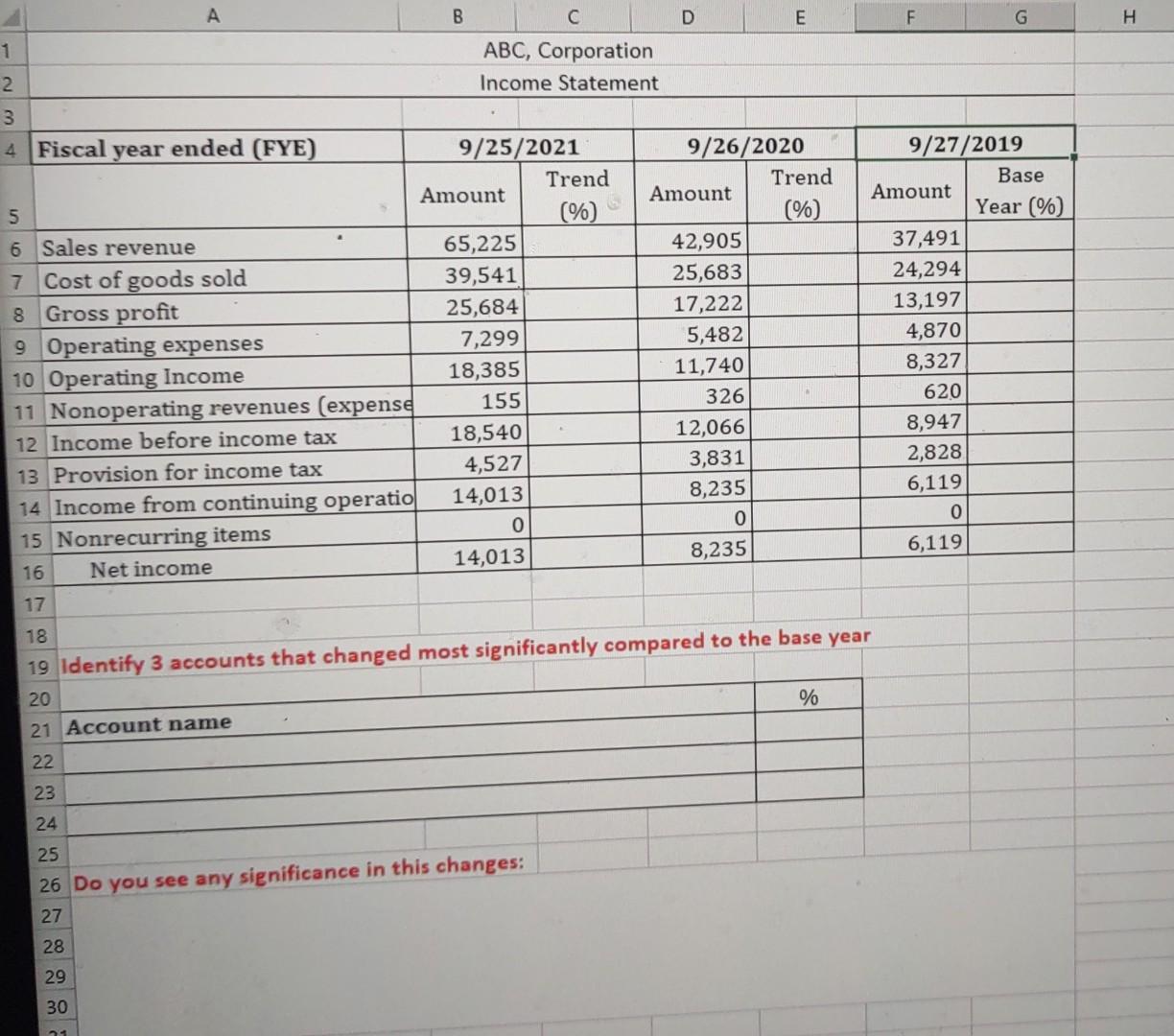  income statement horizontal. A B \begin{tabular}{l|l} C & D \\ \hline
