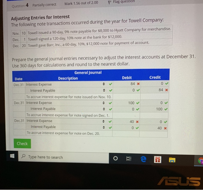  p Flag question Question 4 Partially correct Mark 1.56 out of