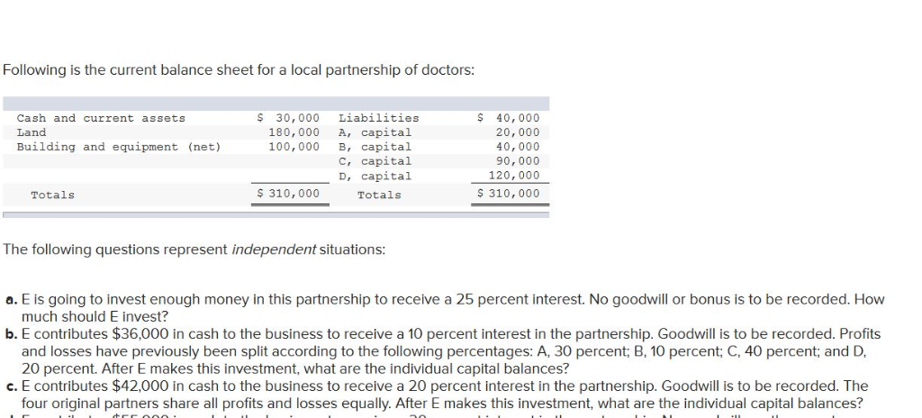  What the solution for part C? Following is the current balance